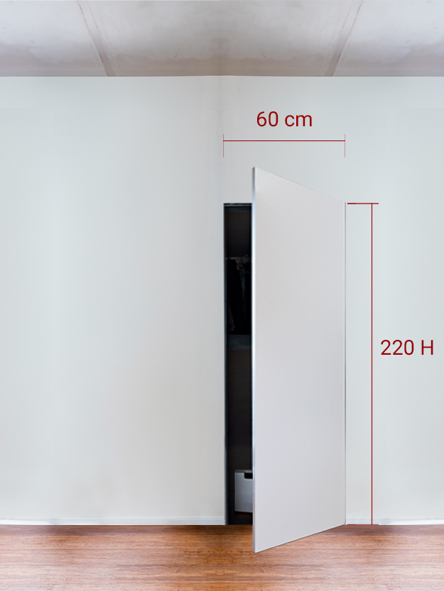 Invisible wardrobe 1 door cm 60×220