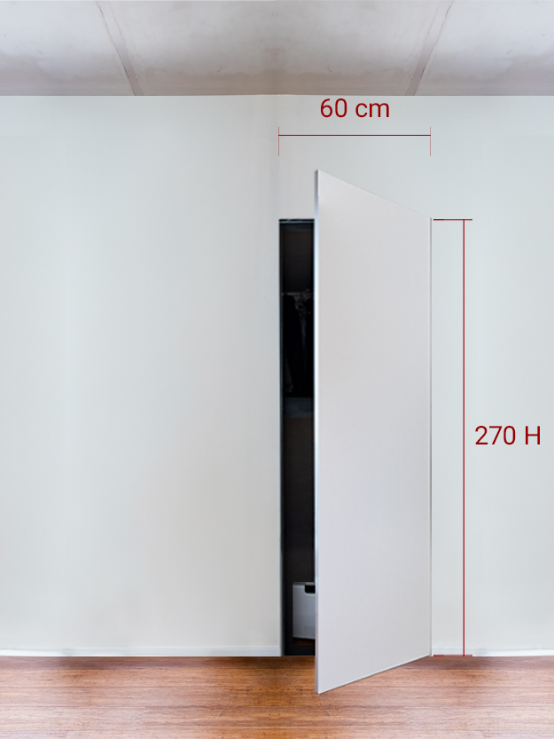 Invisible wardrobe 1 door cm 60×270