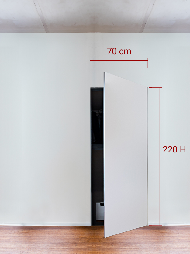 Invisible wardrobe 1 door cm 70×220