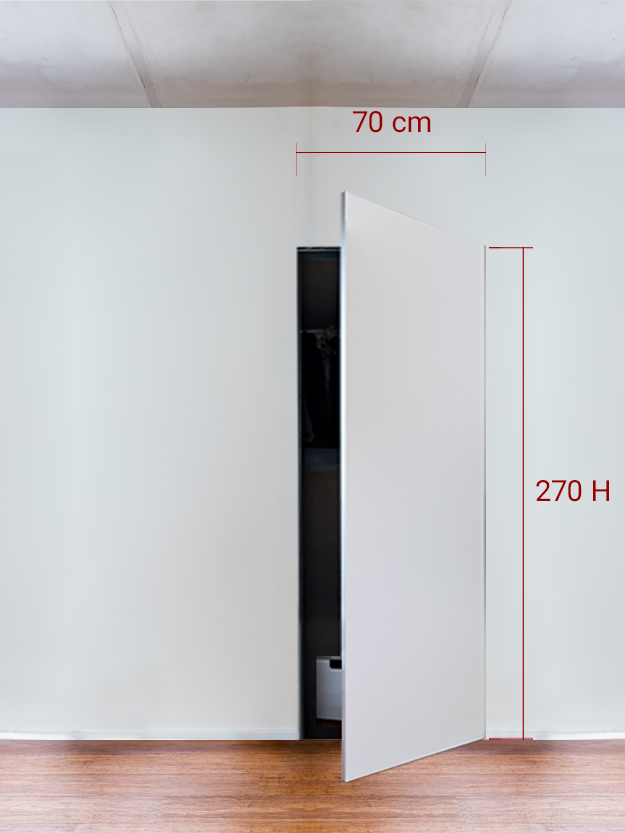 Invisible wardrobe 1 door cm 70×270