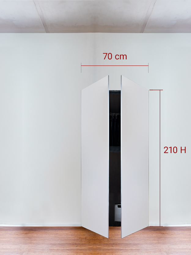 Invisible wardrobe 2 doors cm 70x210