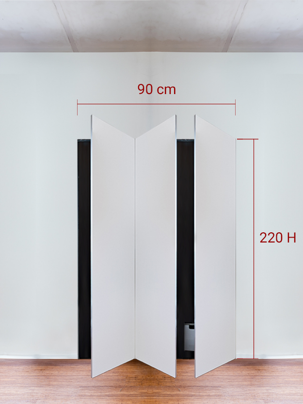 Invisible wardrobe 3 doors cm 90×220