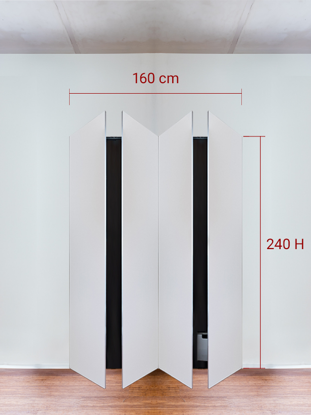 Invisible wardrobe 4 doors cm 160×240