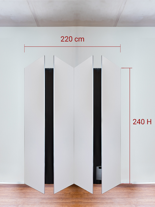 Invisible wardrobe 4 doors cm 220×240