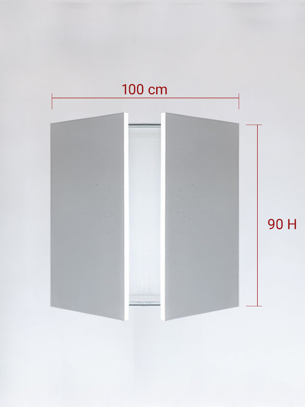 Invisible double panels cm 100×90