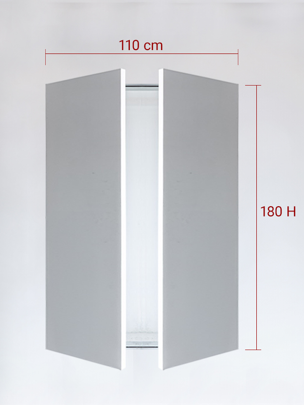 Invisible double panels cm 110×180