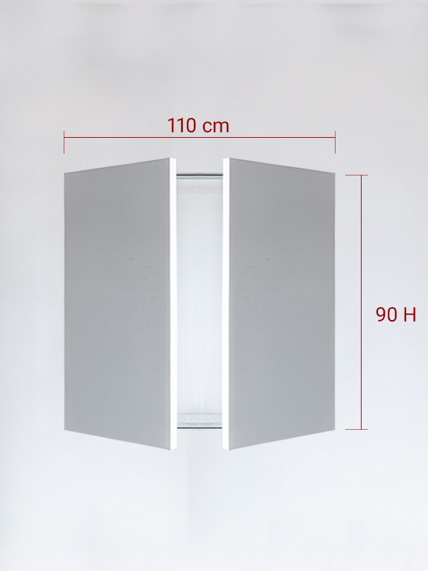 Invisible double panels cm 110×90