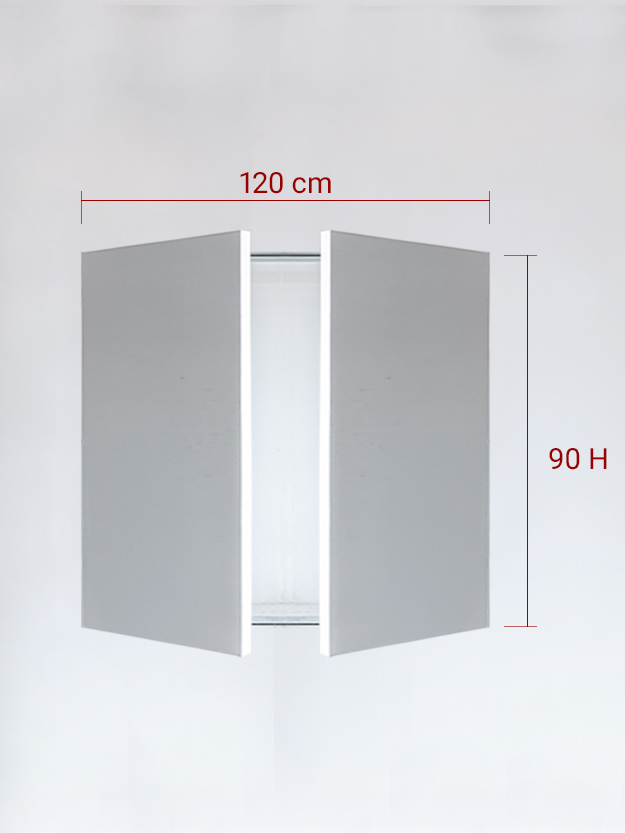 Invisible double panels cm 120×90