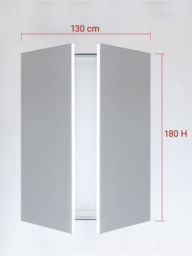 Invisible double panels cm 130×180