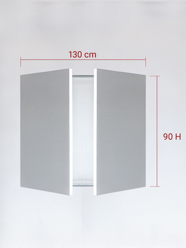 Invisible double panels cm 130×90