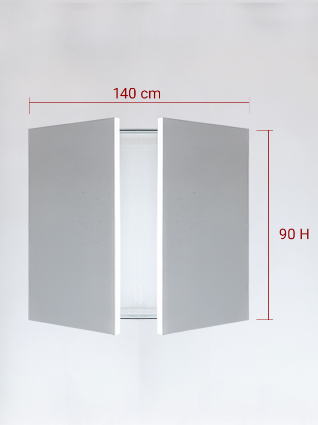 Invisible double panels cm 140×90