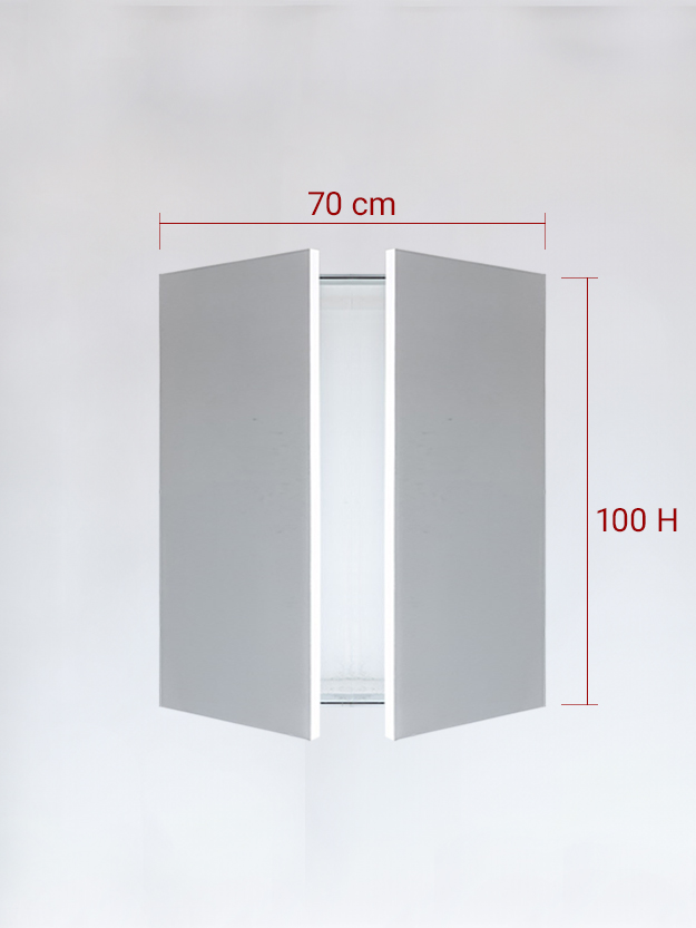 Invisible double panels cm 70×100