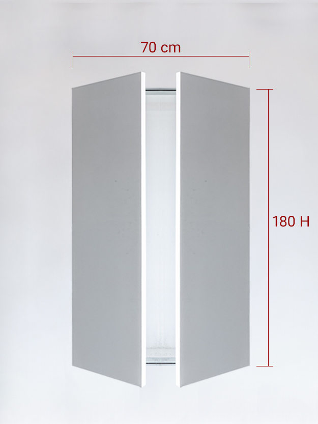 Invisible double panels cm 70×180