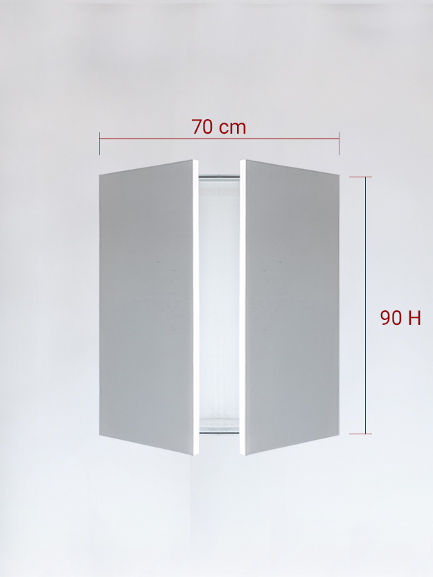 Invisible double panels cm 70×90