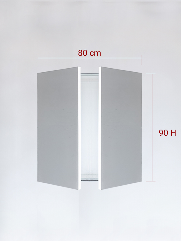 Invisible double panels cm 80×90