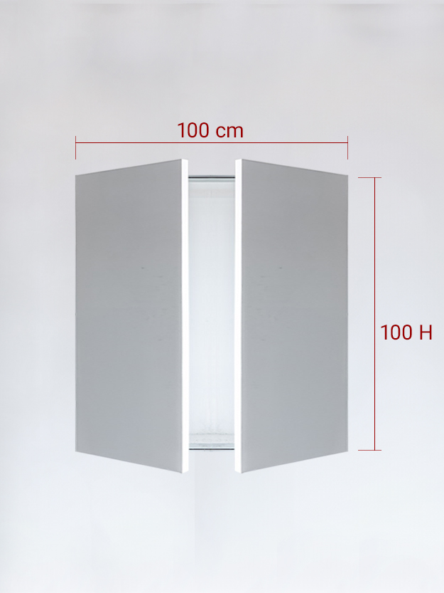 Invisible double panels cm 100×100