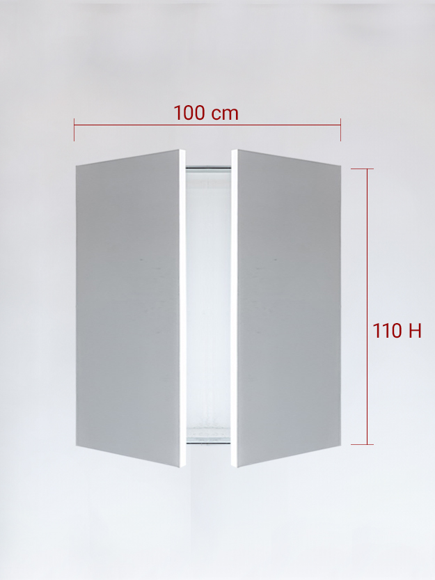 Invisible double panels cm 100×110