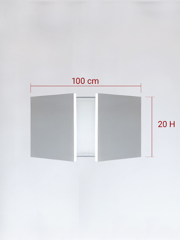 Invisible double panels cm 100×20