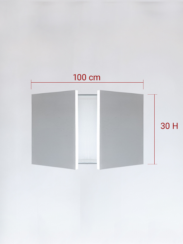 Invisible double panels cm 100×30