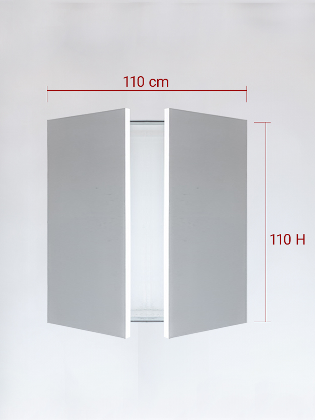 Invisible double panels cm 110×110