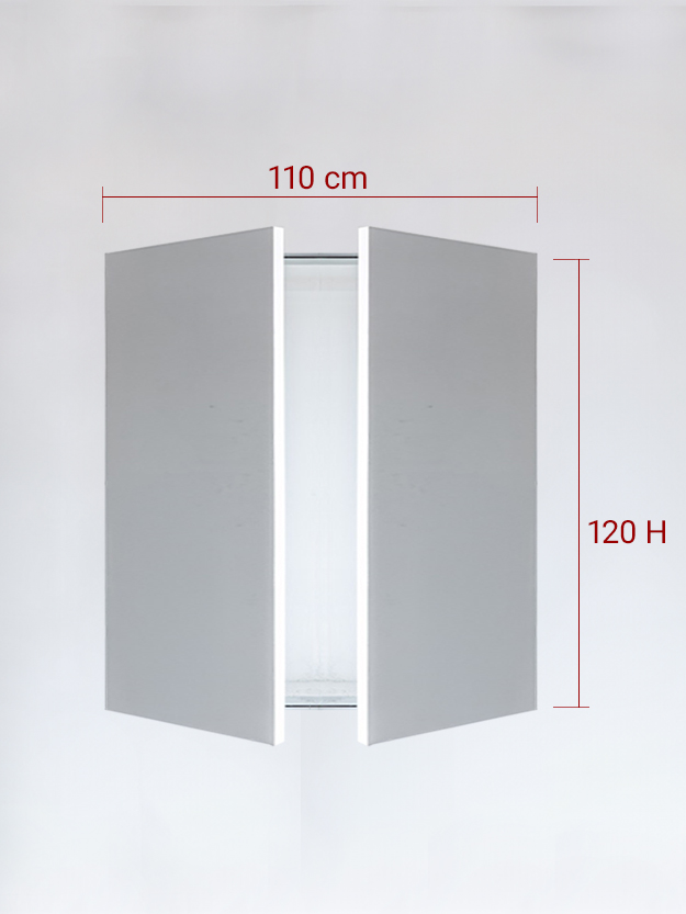 Invisible double panels cm 110×120