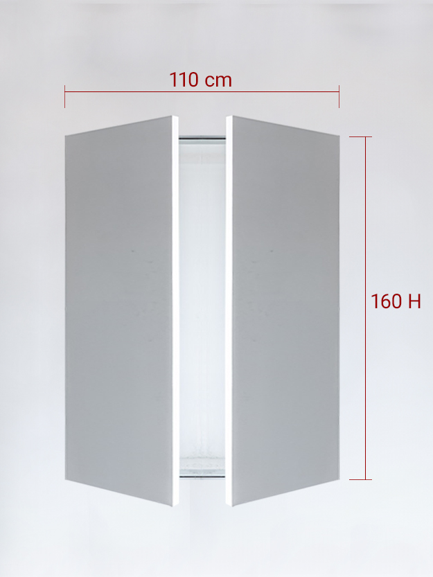 Invisible double panels cm 110×160