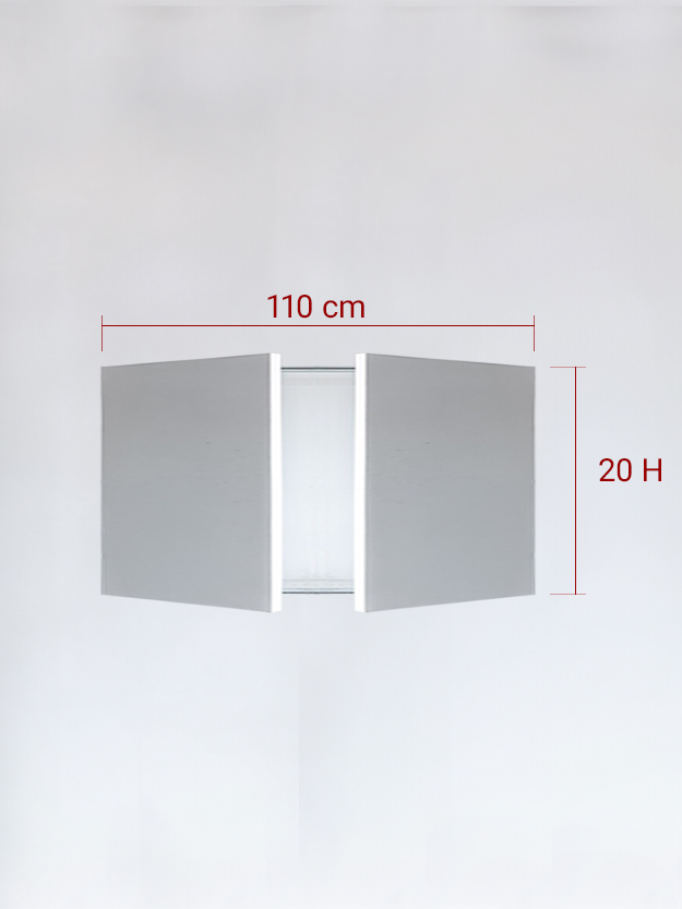 Invisible double panels cm 110×20