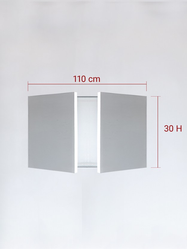 Invisible double panels cm 110×30