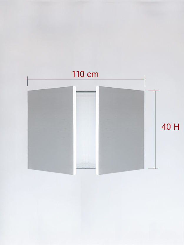 Invisible double panels cm 110x40