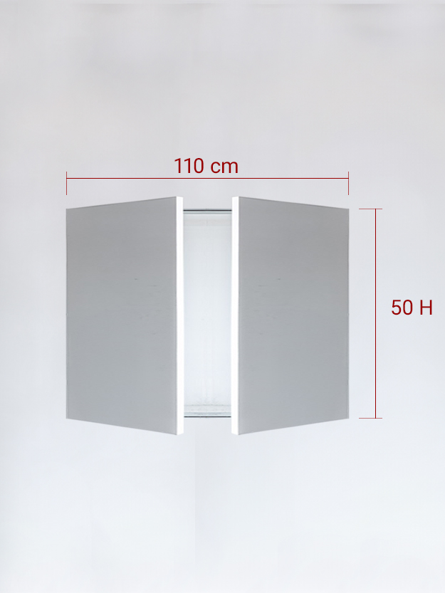 Invisible double panels cm 110x50