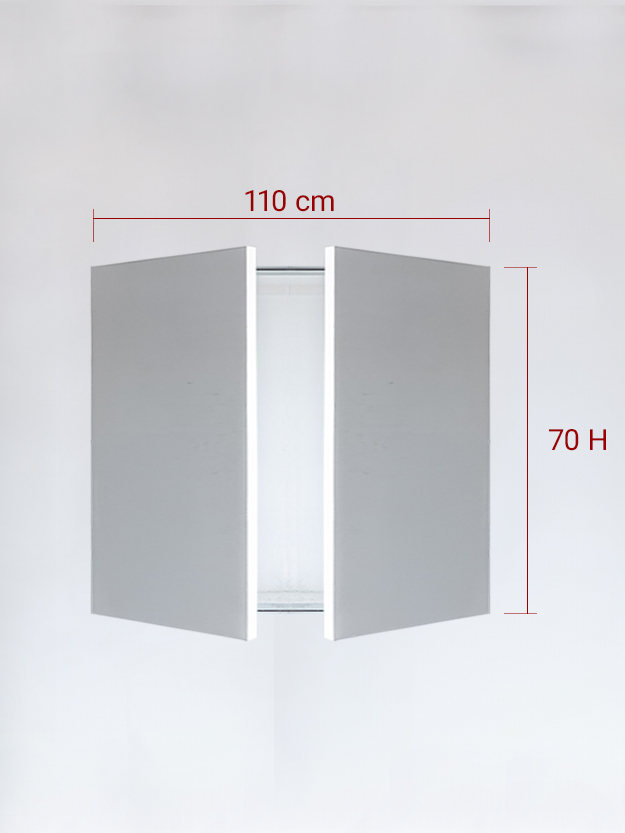 Invisible double panels cm 110×70