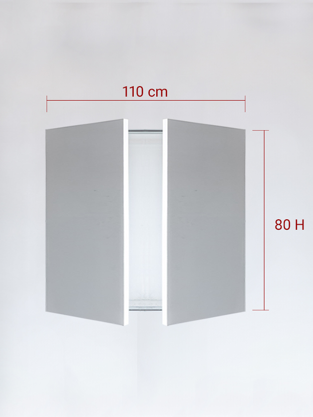 Invisible double panels cm 110×80