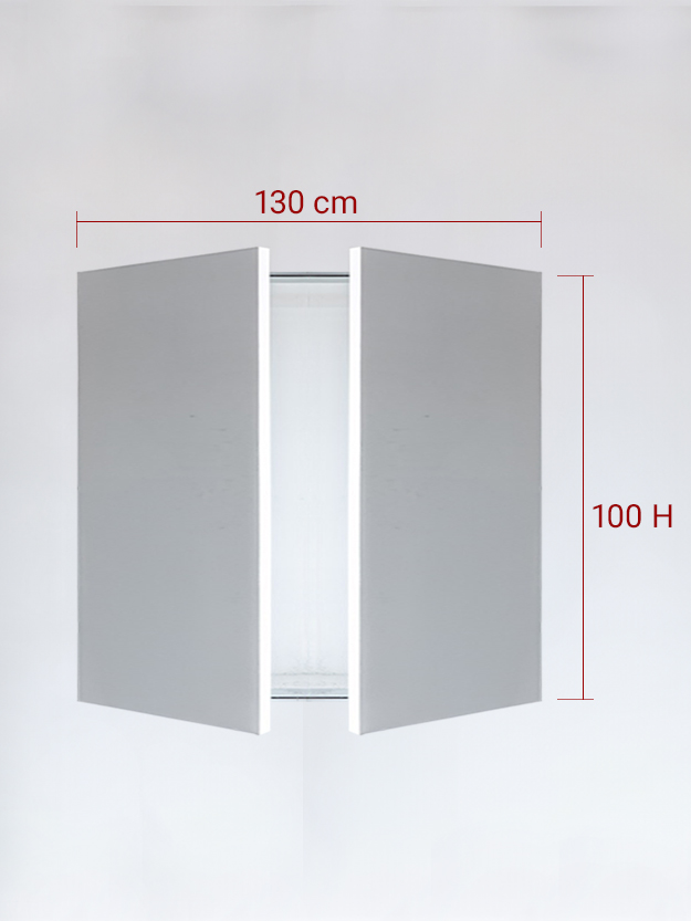 Invisible double panels cm 130×100