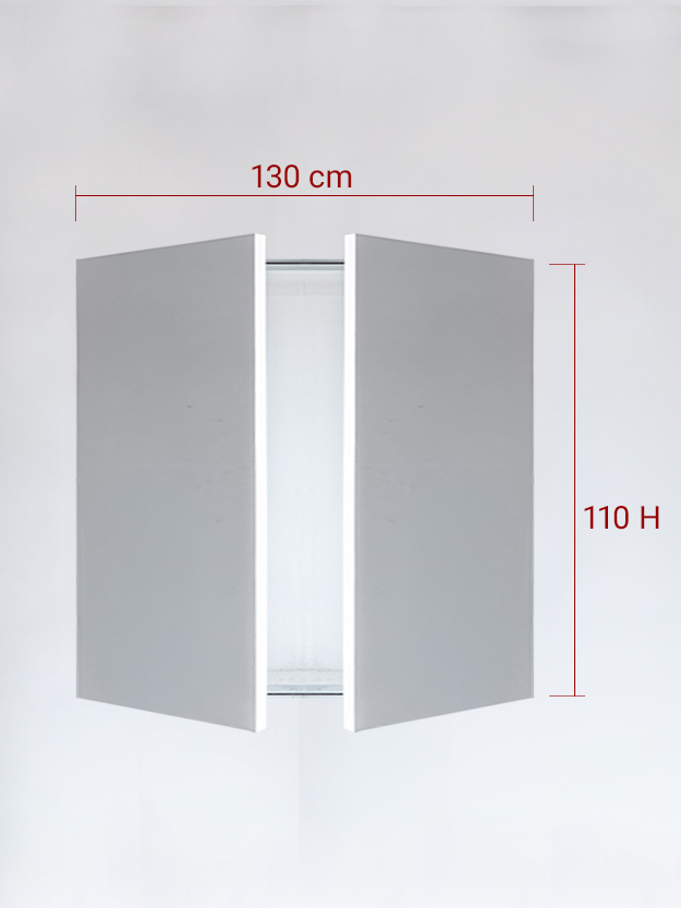 Invisible double panels cm 130×110