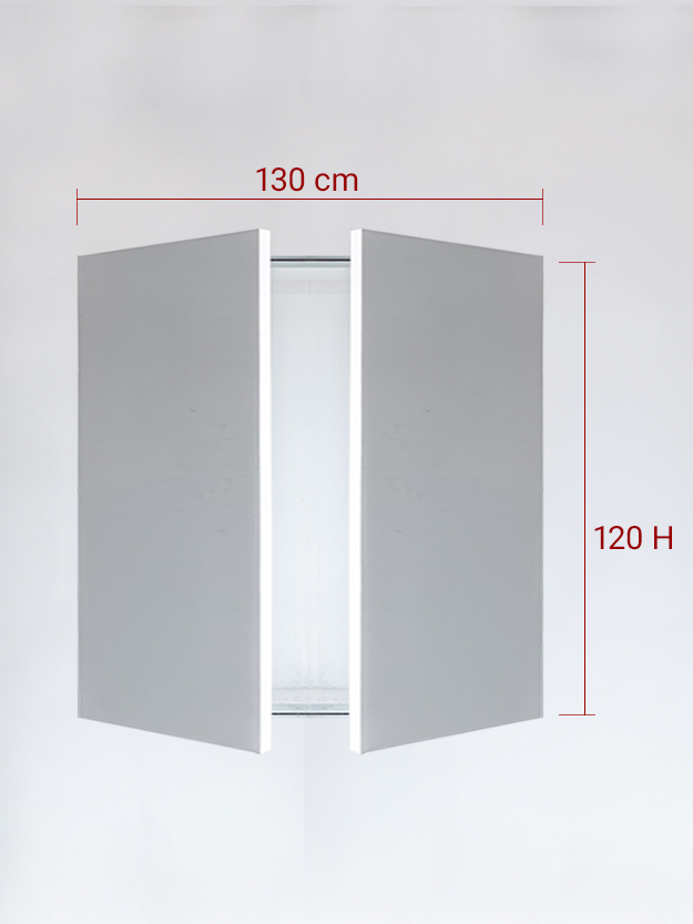 Invisible double panels cm 130×120