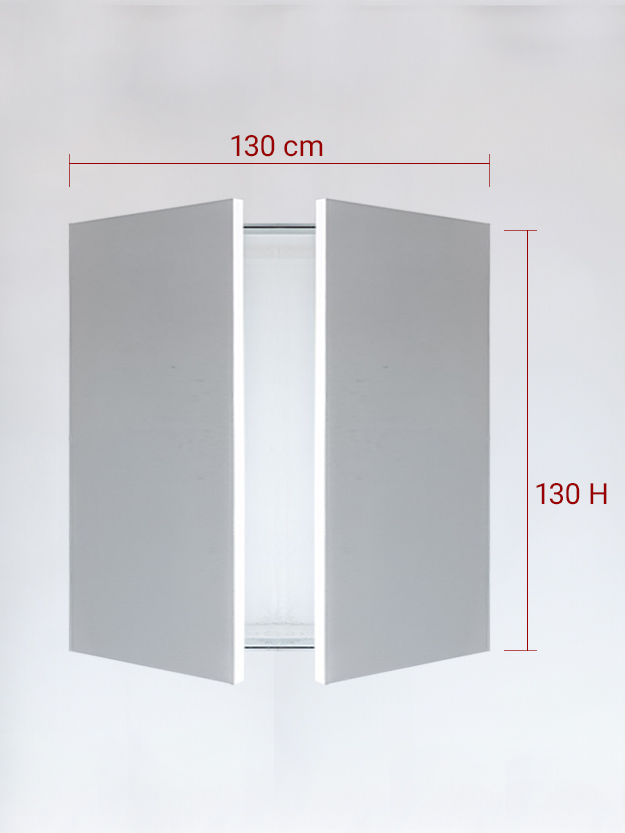 Invisible double panels cm 130×130