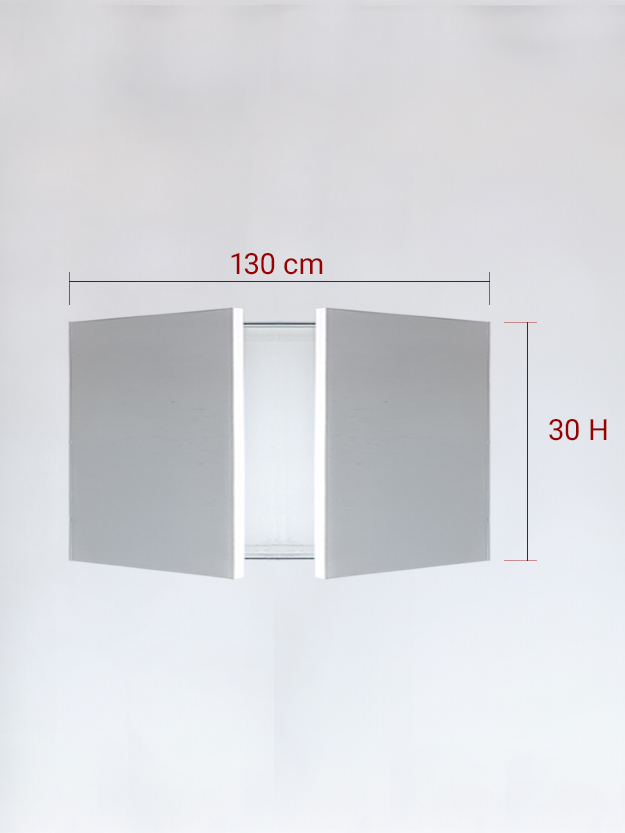 Invisible double panels cm 130×30