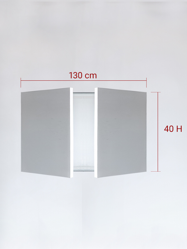 Invisible double panels cm 130x40