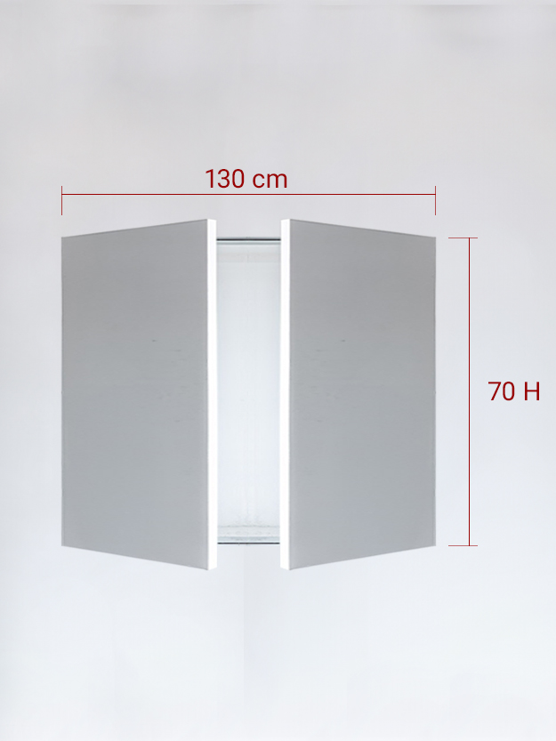 Invisible double panels cm 130×70