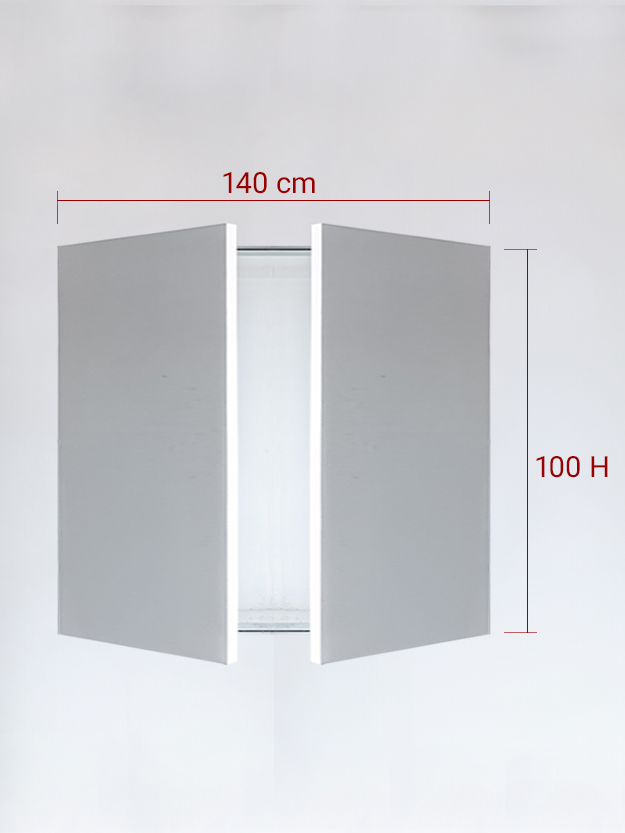 Invisible double panels cm 140×100