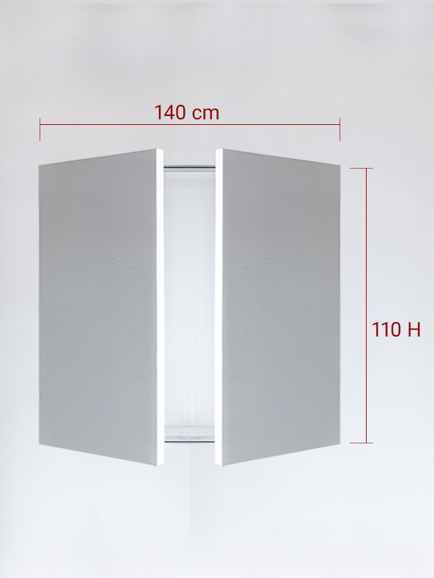 Invisible double panels cm 140×110