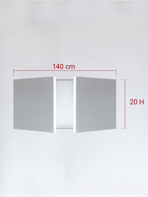 Invisible double panels cm 140×20