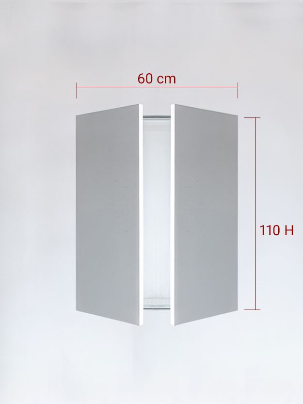 Invisible double panels cm 60×110