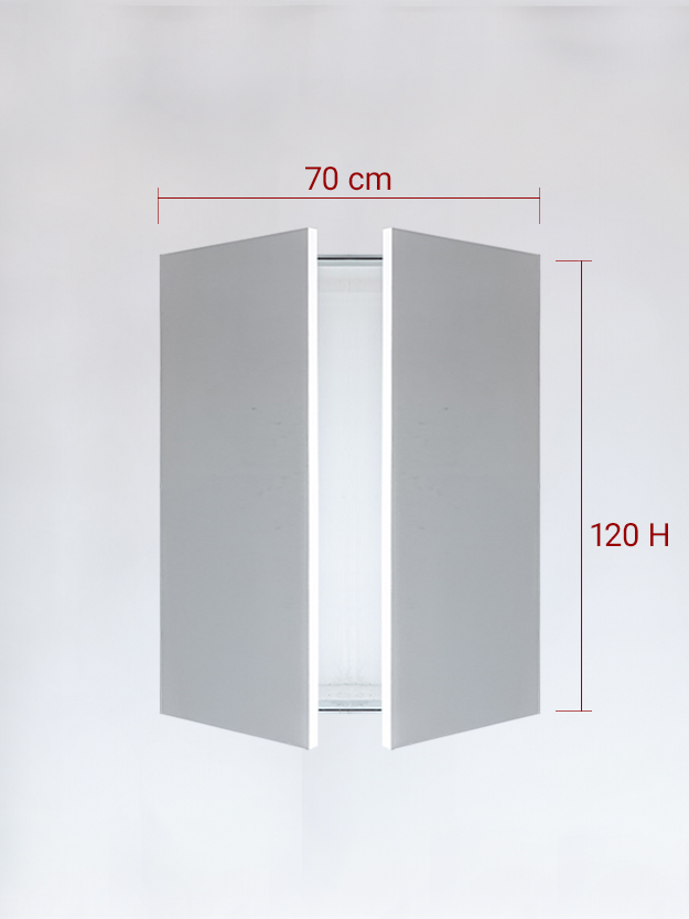 Invisible double panels cm 70×120