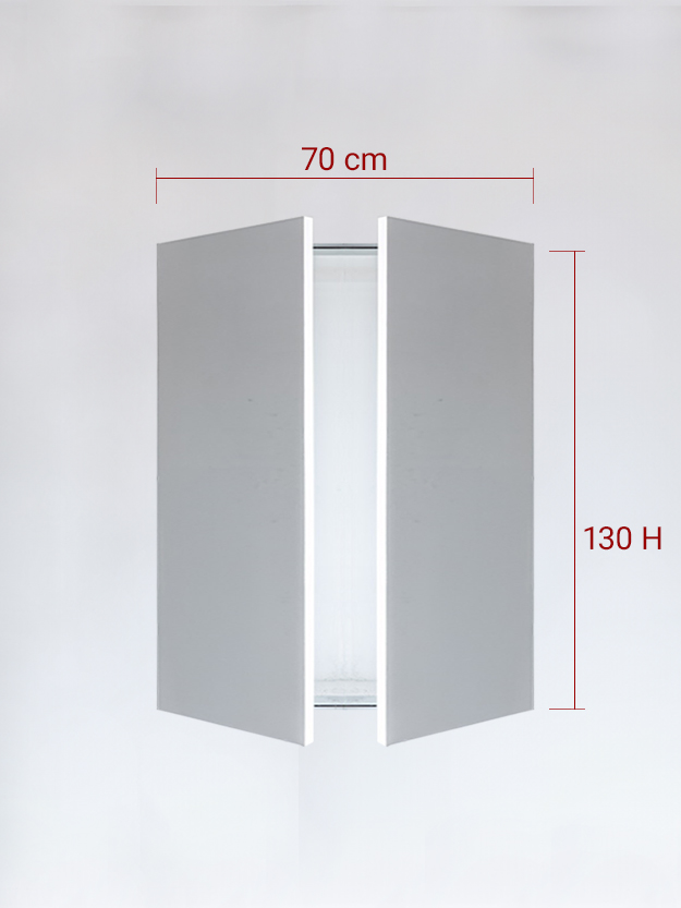 Invisible double panels cm 70×130