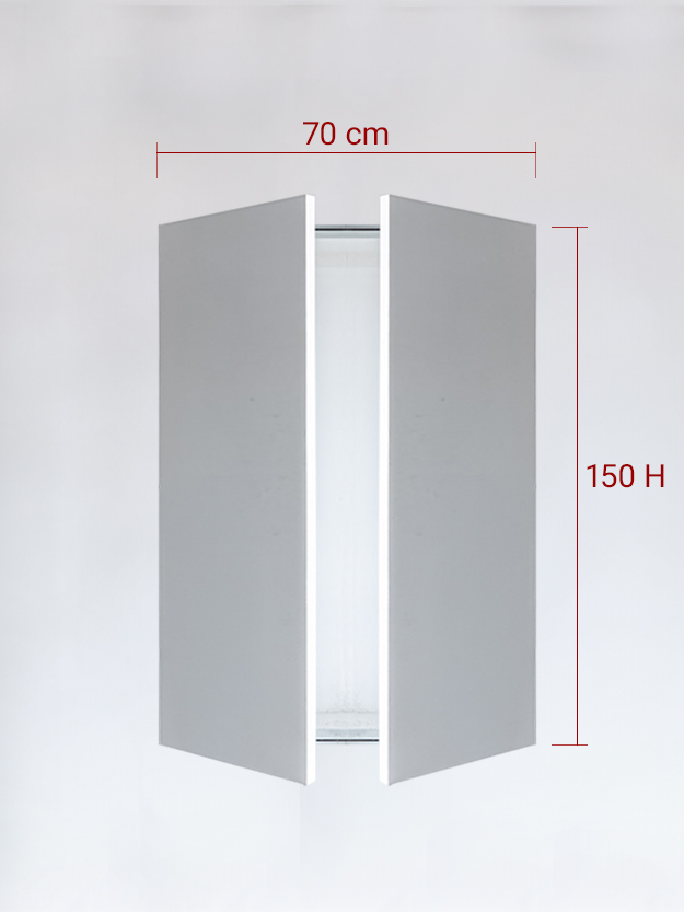 Invisible double panels cm 70×150