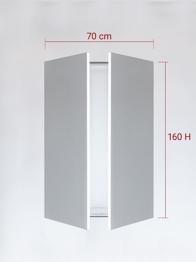 Invisible double panels cm 70×160