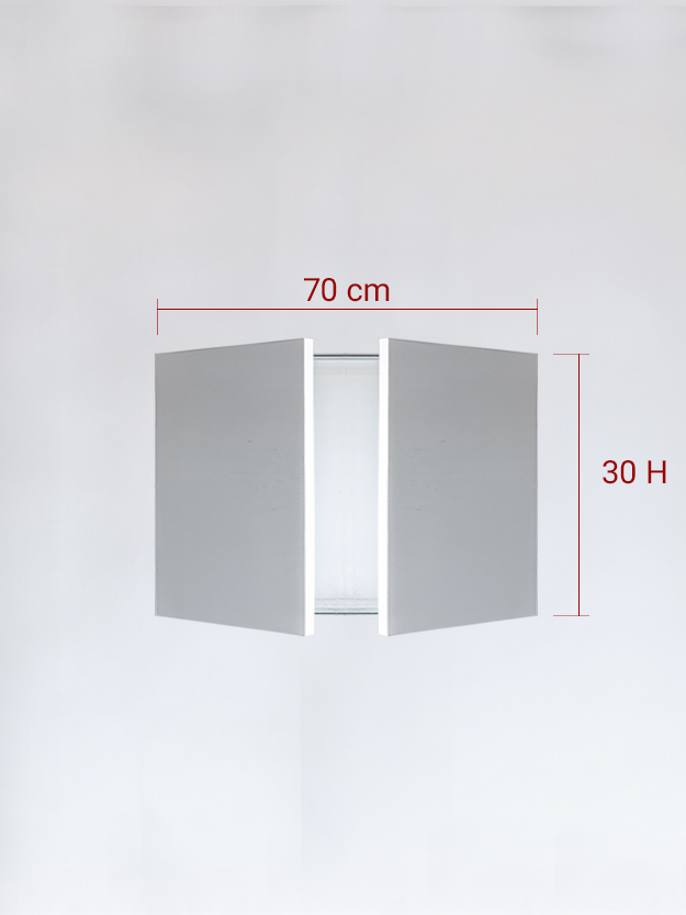 Invisible double panels cm 70×30