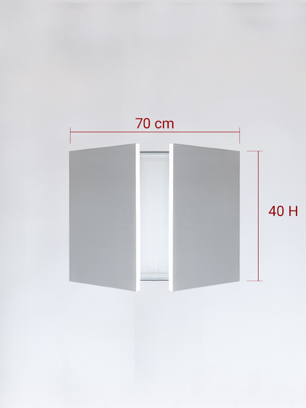 Invisible double panels cm 70x40