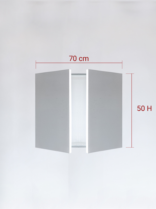 Invisible double panels cm 70x50